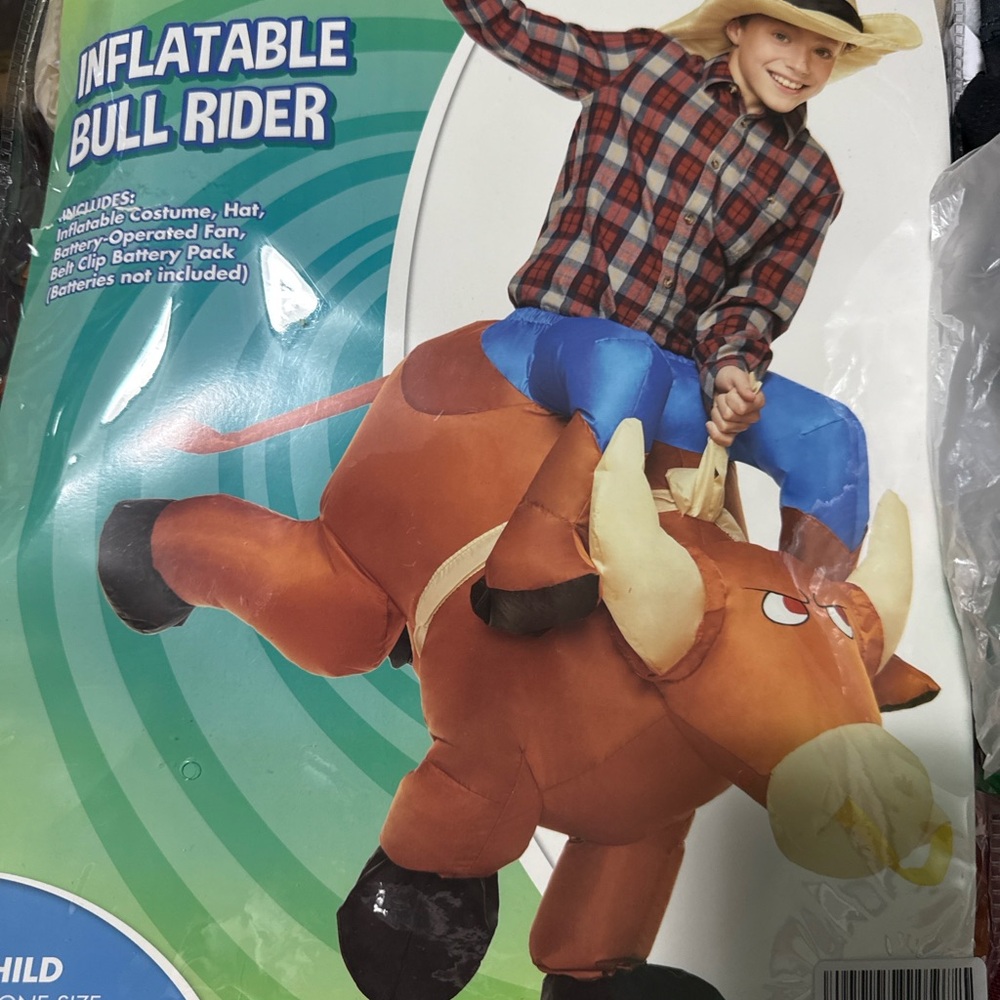 Spirit Inflatable Bull Rider Costume, One Size